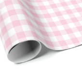 Boerderij geruit roze gingham cadeaupapier (Rol Hoek)