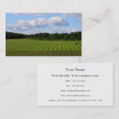 Boerderij gestreepte landboer oogstfoto visitekaartje (Voorkant / Achterkant)