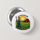 Boerderij Gift Farming Lover Future Farmer Ronde Button 5,7 Cm (Voorkant /achterkant)