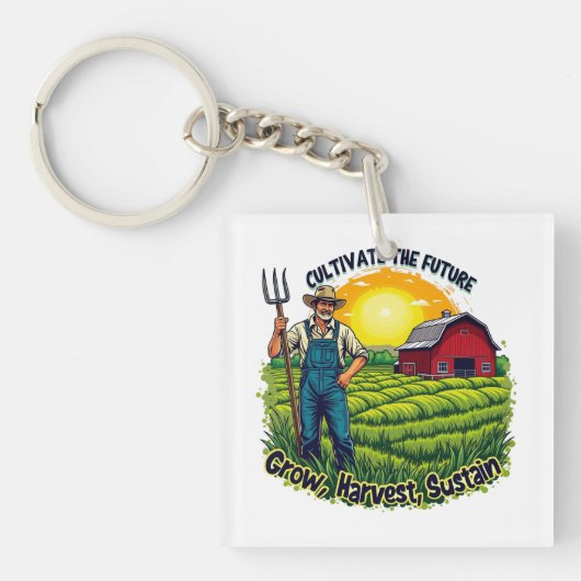 Boerderij Gift Farming Lover Future Farmer Sleutelhanger (Voorkant)