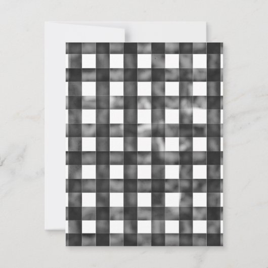 Boerderij Gingham Beer Babyshower Kaart (Achterkant)