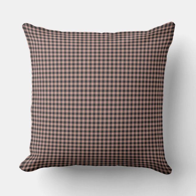  boerderij Gingham/Brown Kussen (Voorkant)