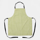 boerderij Gingham, Groen & Beige Schort (Voorkant)