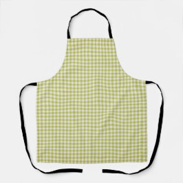  boerderij Gingham, Groen & Beige Schort