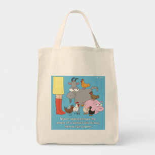 Boerderij Girl Grocery Bag Tote Bag