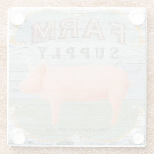 Boerderij Glazen Onderzetter (Achterkant)