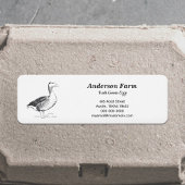 Boerderij Goose Eggs Adres Label Sticker