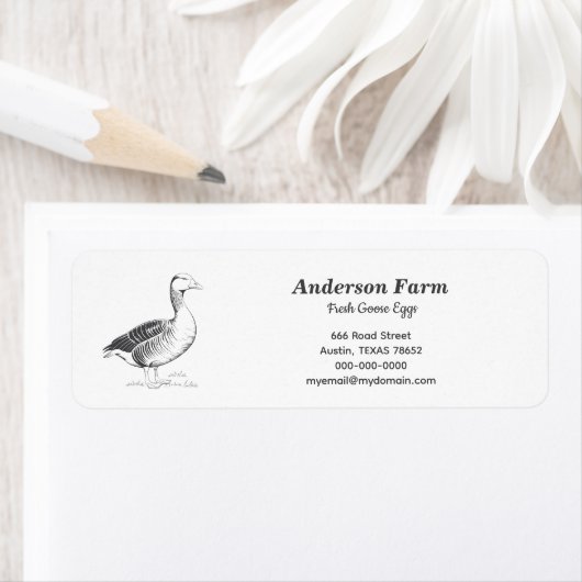 Boerderij Goose Eggs Adres Label Sticker (Insitu)