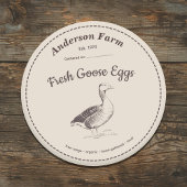 Boerderij Goose Eggs Label Bruine Sticker