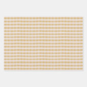 Boerderij Goose Flowers Rustic Yellow Gingham Inpakpapier Vel (Voorkant 2)