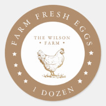 boerderij gouden sterren Egg Karton Sticker