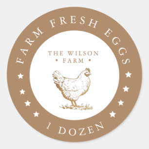 boerderij gouden sterren Egg Karton Sticker