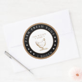 Boerderij Gouden Sterren Ei Karton Sticker (Envelop)