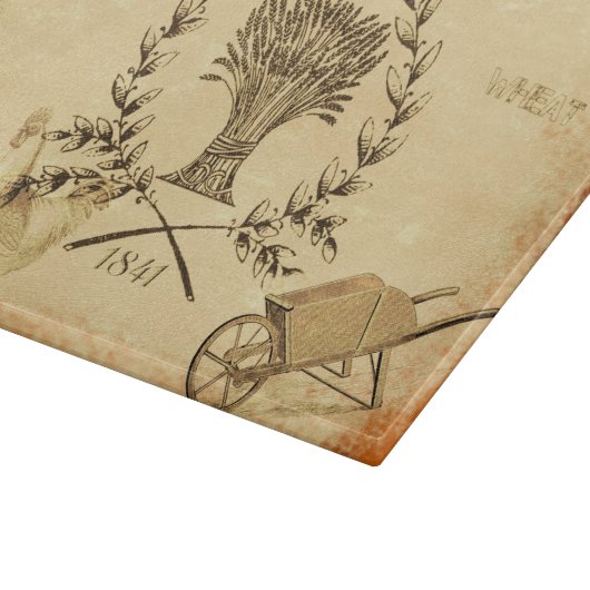  Boerderij Graanzak Kip-collage Snijplank (Hoek)