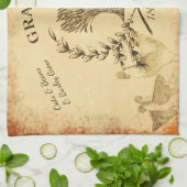  Boerderij Graanzak Kip-collage Theedoek (Gevouwen)