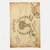  Boerderij Graanzak Kip-collage Theedoek (Verticaal)