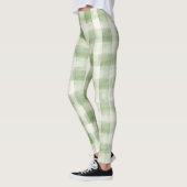 Boerderij Green Cream Plaid Leggings (Links)
