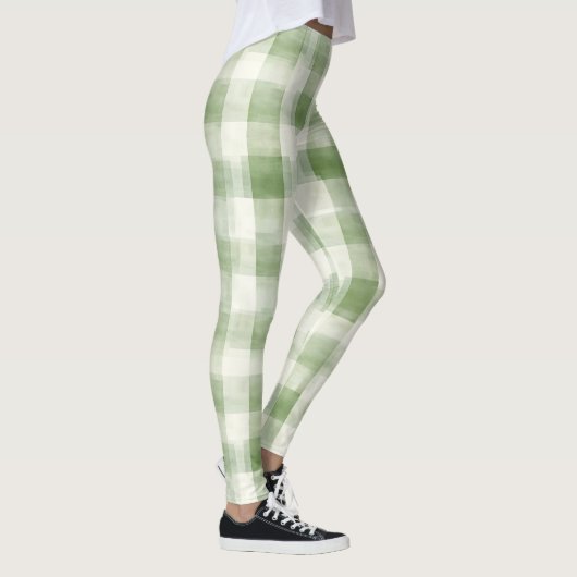 Boerderij Green Cream Plaid Leggings (Rechts)