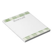 Boerderij Green Cream Plaid Notitieblok (Schuin)