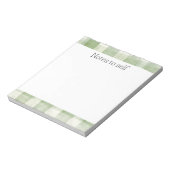Boerderij Green Cream Plaid Notitieblok (Linkerzijde)