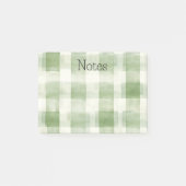 Boerderij Green Cream Plaid Post-it® Notes (Voorkant)