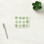 Boerderij Green Cream Plaid Post-it® Notes (Kantoor)