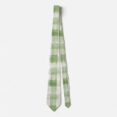 Boerderij Green Cream Plaid Stropdas (Voorkant)