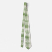 Boerderij Green Cream Plaid Stropdas (Achterkant)