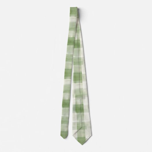 Boerderij Green Cream Plaid Stropdas (Achterkant)