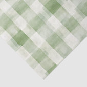Boerderij Green Cream Plaid Verjaardag Tissuepapier (Detail)