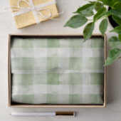 Boerderij Green Cream Plaid Verjaardag Tissuepapier (Geschenk)
