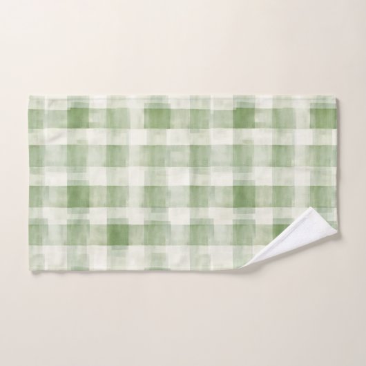 Boerderij Green Cream Plaid Vrijgezellenfeest Bad Handdoek (Handdoek)