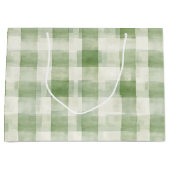 Boerderij Green Cream Plaid Vrijgezellenfeest Groot Cadeauzakje (Voorkant)