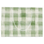 Boerderij Green Cream Plaid Vrijgezellenfeest Groot Cadeauzakje (Achterkant)