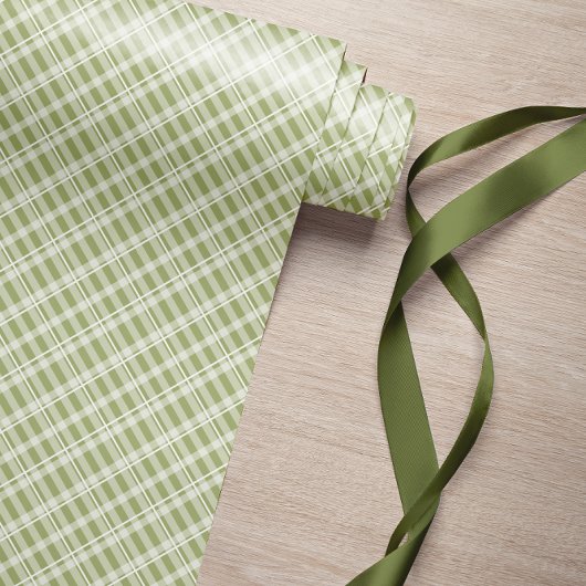 Boerderij Green Tartan Plaid Cadeaupapier