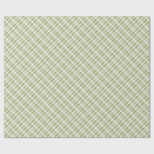 Boerderij Green Tartan Plaid Cadeaupapier (Vlak)