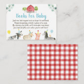 Boerderij Greenery Baby shower Book Request Informatiekaartje (Voorkant / Achterkant)