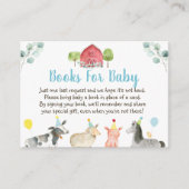 Boerderij Greenery Baby shower Book Request Informatiekaartje (Voorkant)