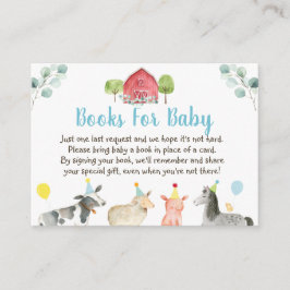 Boerderij Greenery Baby shower Book Request Informatiekaartje