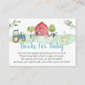 Boerderij Greenery Baby shower Book Request Informatiekaartje (Voorkant)