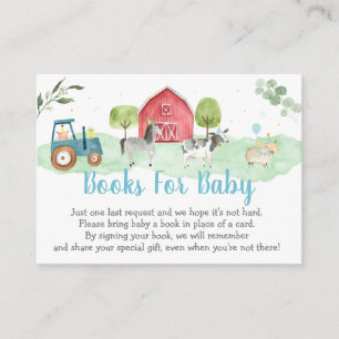 Boerderij Greenery Baby shower Book Request Informatiekaartje