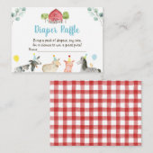 Boerderij Greenery Baby shower Diaper Raffle-kaart Informatiekaartje (Voorkant / Achterkant)