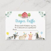 Boerderij Greenery Baby shower Diaper Raffle-kaart Informatiekaartje (Voorkant)