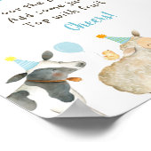 Boerderij Greenery Baby shower Mam-osa Bar Sign Poster (Hoek)