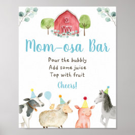 Boerderij Greenery Baby shower Mam-osa Bar Sign Poster