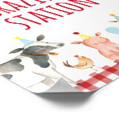 Boerderij Greenery Grazing Station Birthday Food S Poster (Hoek)