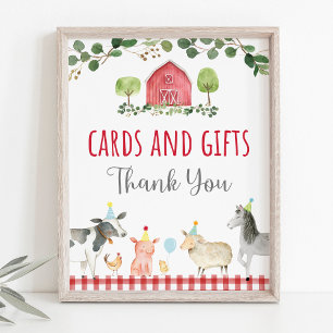 Boerderij Greenery Kaarten & Gifts Birthday Sign Poster