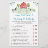 Boerderij Greenery Raad wie het Baby shower Game z (Voorkant)