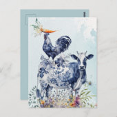 Boerderij grillige rustieke dieren Briefkaart (Voorkant / Achterkant)