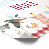 Boerderij groen waterplaats verjaardag bord poster (Hoek)